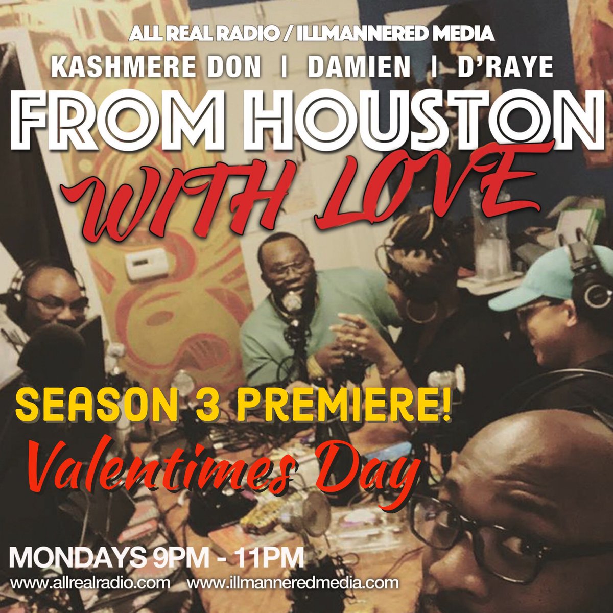 Tonight!
Season 3 premiere of #FHWL with special guests Josie of <a href="/lovenolimitshow/">The Love No Limit Show</a> and Arie!
With ValentiMes Day here, we talk women &amp; men, Venus &amp; Mars, yin &amp; yang. 
Tune in at 9pm CST
allrealradio.com
<a href="/allrealradio/">All Real Radio</a> ---
#podcast #illmanneredmedia #allrealradio