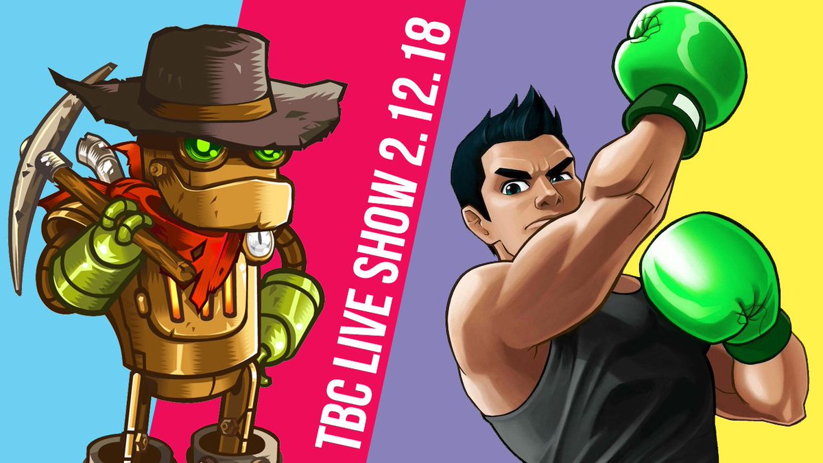 TwoButtonCrew's tweet photo. Live Show starting soon, featuring SteamWorld Dig, Smash Bros. without thumbs, Nintendo News, and Punch-Out! Watch now: https://t.co/3BRbT9STNs #TwoButtonCrew #Nintendo #Switch https://t.co/vnO7FfQNTi