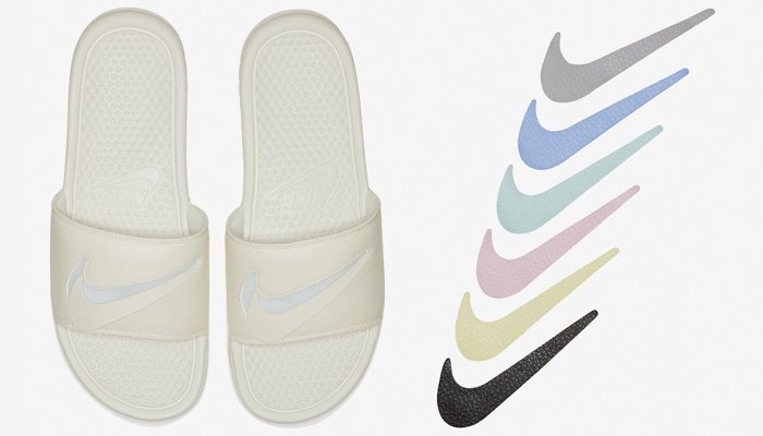 nike slides changeable swoosh
