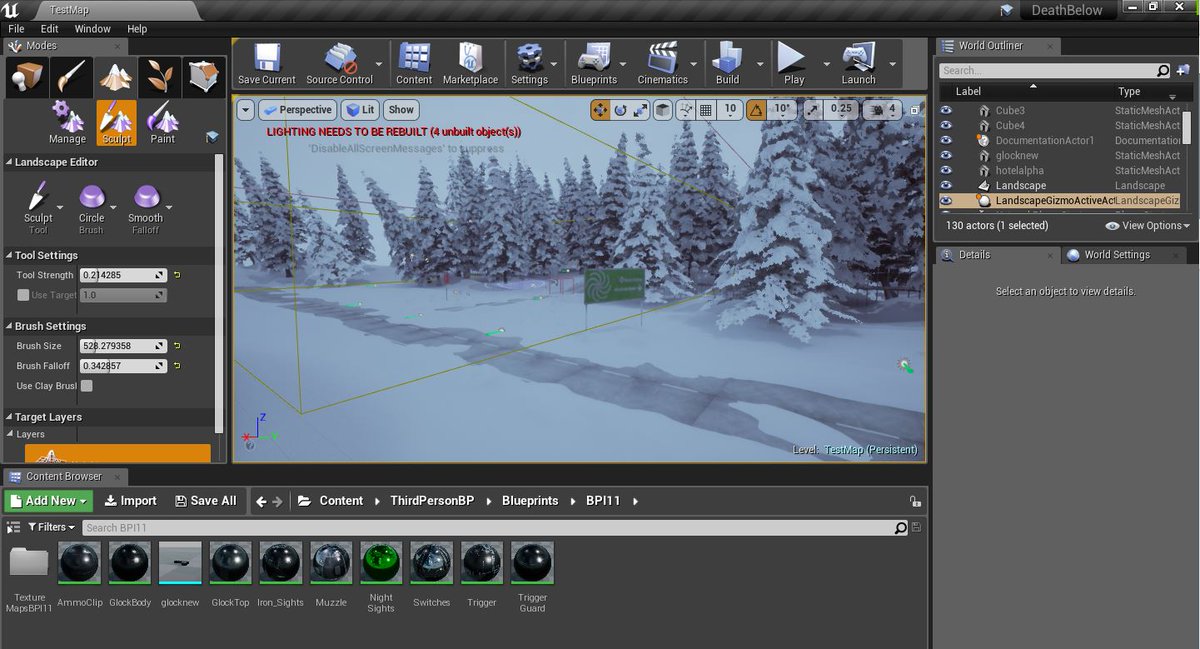 DeathBelowDev's tweet photo. Finally finished the core game play mechanics (Will be showing those off soon) and have now begun working on the environment design. #DeathBelow #gamedev #indiedev https://t.co/rzEK1wvrlD