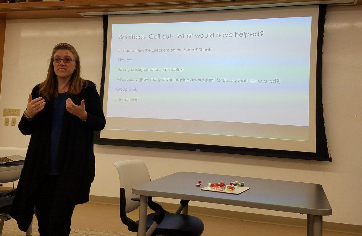 MelanieShedd's tweet image. @dontcooklikemom leading #PrinPD at @PrincipiaSchool.  Many insights into better meeting the needs for #ELL students: Use #Kagan strategies, watch out for microagression by teachers and Marzano method for vocab.