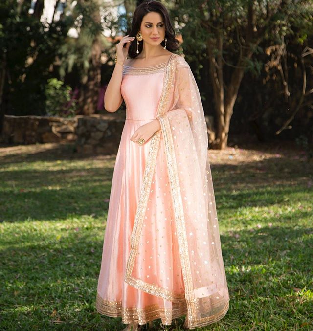 Shoulder Anarkali Gown' - shop 