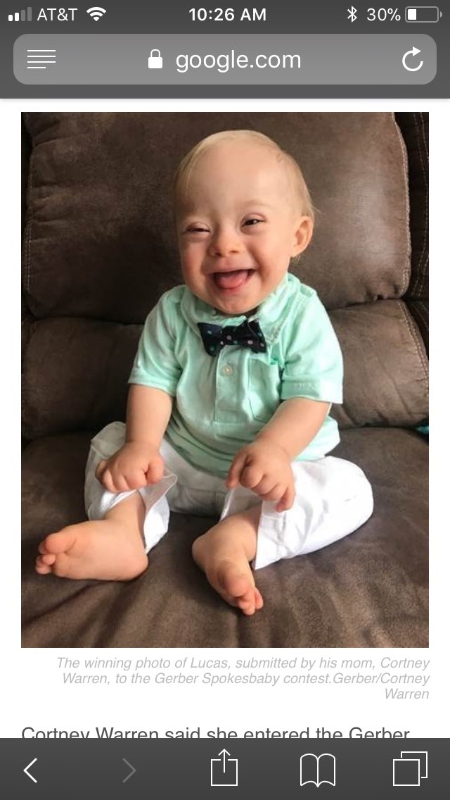 Look at the 2018 Gerber baby winner!! ❤️❤️
