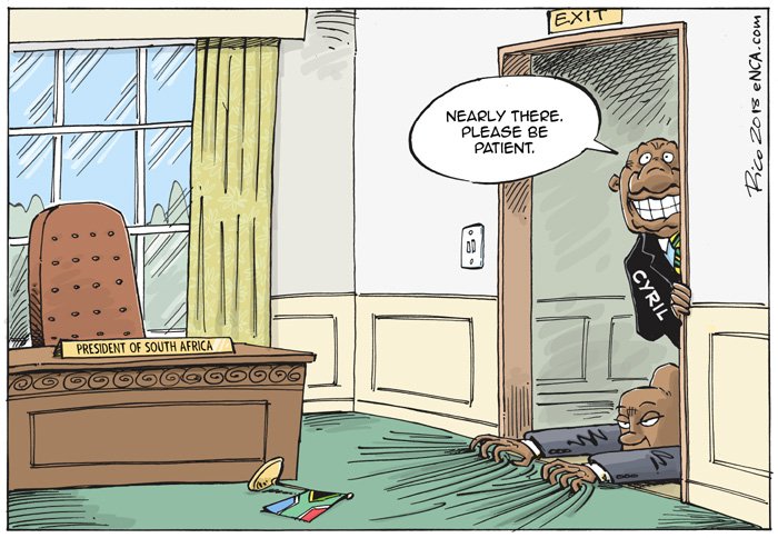 ricoschacherl's tweet image. Cartoon for @eNCA 

#Zumexit #CyrilRamaphosa #ZumaRecall #ZumaExit
