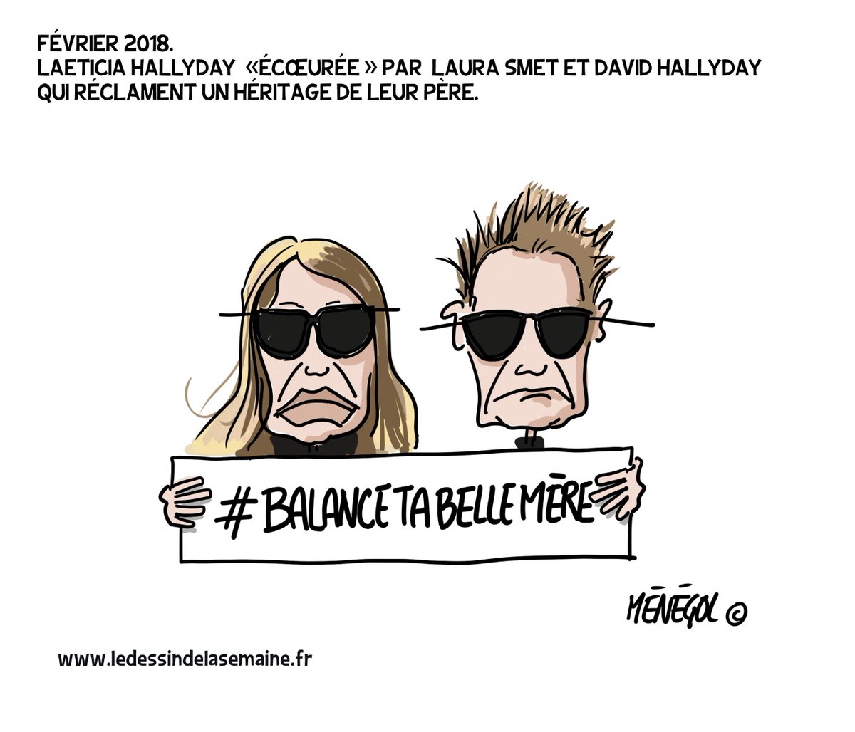 MenegolLeDessin's tweet image. #LaeticiaHallyday "écœurée"par Laura Smet et David Hallyday qui réclament une part de l'héritage de leur père. #DavidHallyday #LauraSmet #JohnnyHallyday