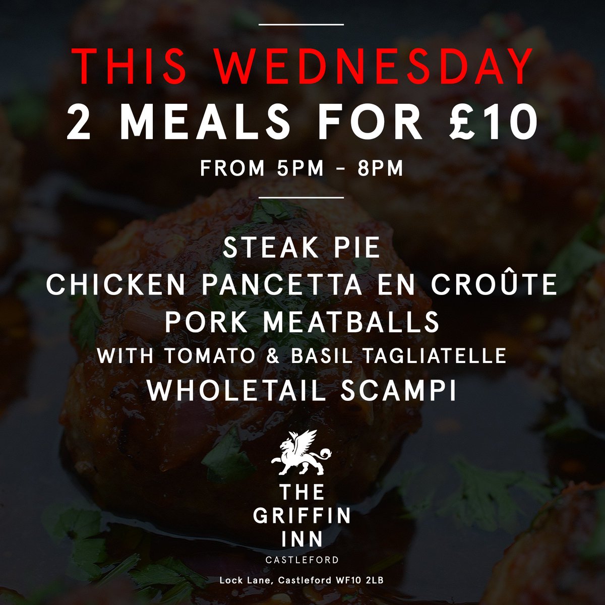 inn_griffin's tweet photo. 'Griffin Wednesdays' will be soon upon us. Here is this weeks menu. 5pm - 8pm https://t.co/igKT0TiOU7