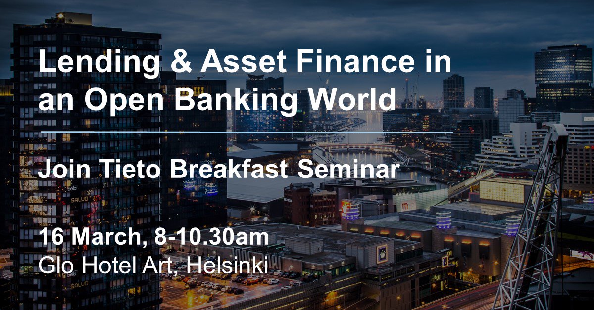EmricAB's tweet photo. Emric is coming to Helsinki! Interested in #Lending &amp; #AssetFinance opportunities in an #OpenBanking world? Join our breakfast seminar on 16 March at Glo Hotel. Sign up today! https://t.co/SATRMhV5Oy https://t.co/2NqhTKByPp