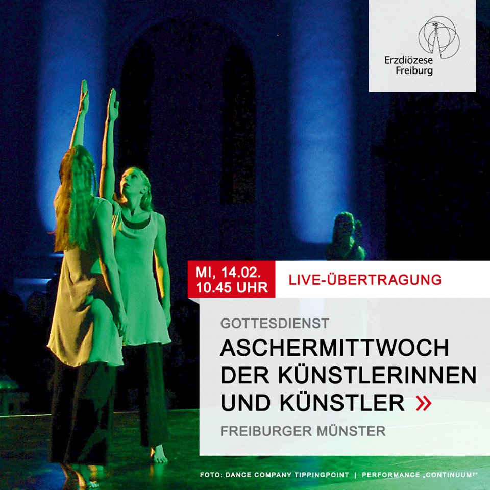 An Aschermittwoch wird im Freiburger Münster getanzt - wir übertragen den Gottesdienst live auf ebfr.de! #Achermittwoch #Künstler