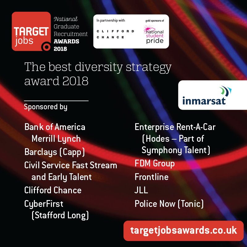 TJawards's tweet photo. @BofA_Careers @Barclays @faststreamuk @CC_UK_PR CyberFirst @Stafford_Long @ERACCareers @FDMGroup @Frontline @JLL @Police_Now Congrats on being shortlisted for the best diversity strategy award #TJAwards2018 https://t.co/I6q6Nxw2tZ