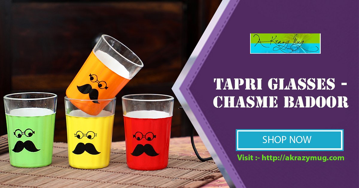 akrazymugakm's tweet photo. The theme of these glasses is termed as ‘Chashme Baddoor’.
Shop At :- https://t.co/ZjTLcSI1xd
#Homedecor #homeideas #Homeimprovement #Kitchen #Kattachaiglasses #CuttingChai #Cuttingchaiglasses #chaiglasses #Glasses #Mumbai #India #ChashmeBaddoor #TapriGlasses https://t.co/9MIvGpWaWD