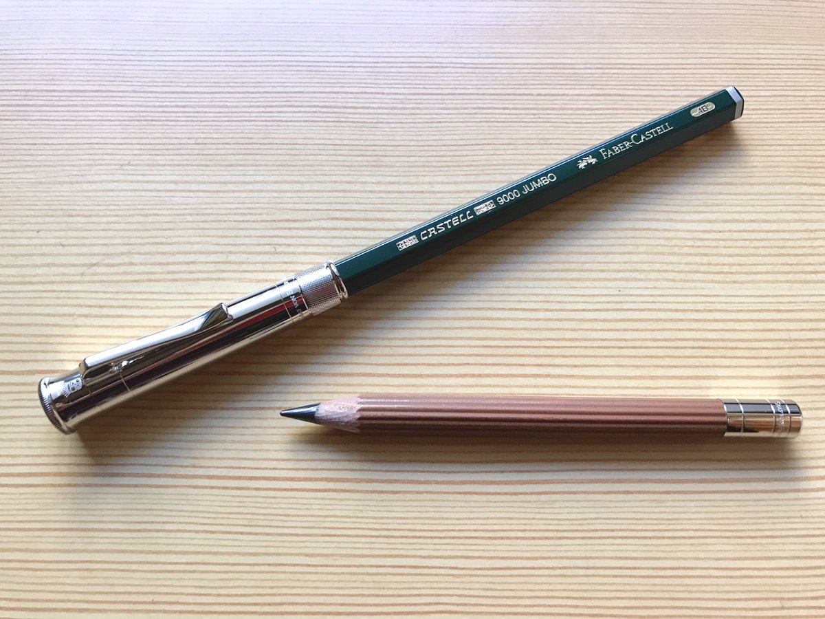 小日向 京 A Twitter ファーバーカステル パーフェクトペンシル マグナムのキャップは カステル9000ジャンボにも使おうと思えば使える もっと鉛筆が短くなってからのほうが合うけれど この長い状態もなぜにこう長いのか という見た目が愛らしい