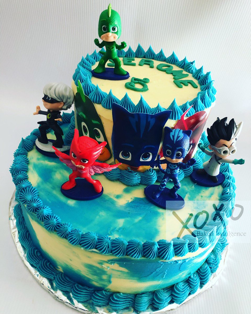 kangaid's tweet photo. #PJMasks #cake #WatercolourEffect https://t.co/hUtnXu6W7I