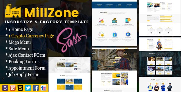 DesignUnlock's tweet image. MillZone Industry, Factory &amp;amp; Cryptocurrency Base Template -#cryptocurrency on #EnvatoMarket #themeforest  Build with #sass. goo.gl/dLk5fW