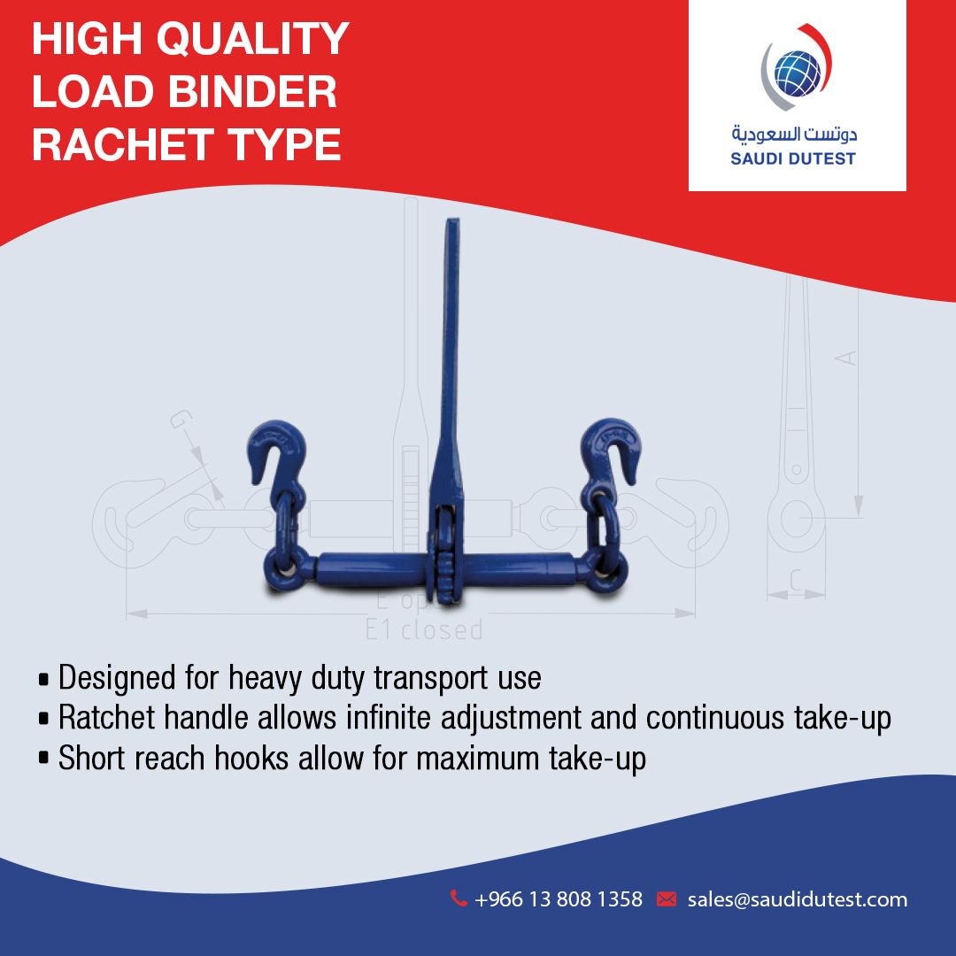 saudidutest's tweet image. #SaudiDutest provides #RatchetType #LoadBinder designed for heavy duty transport use. Click here to read more: bit.ly/2Eifecz