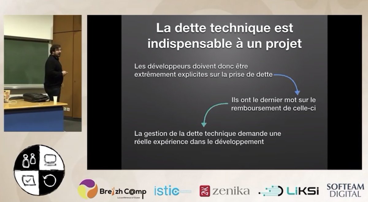tpierrain's tweet photo. Générer de la dette technique sur un projet n’arrive pas par hasard... C’est la conséquence de certains de nos choix. C’est un outil a manier avec discernement, et de manière explicite. 

Encore un autre super talk de l’ami @lilobase https://t.co/zuczktiH9s https://t.co/gAVEZNP53t