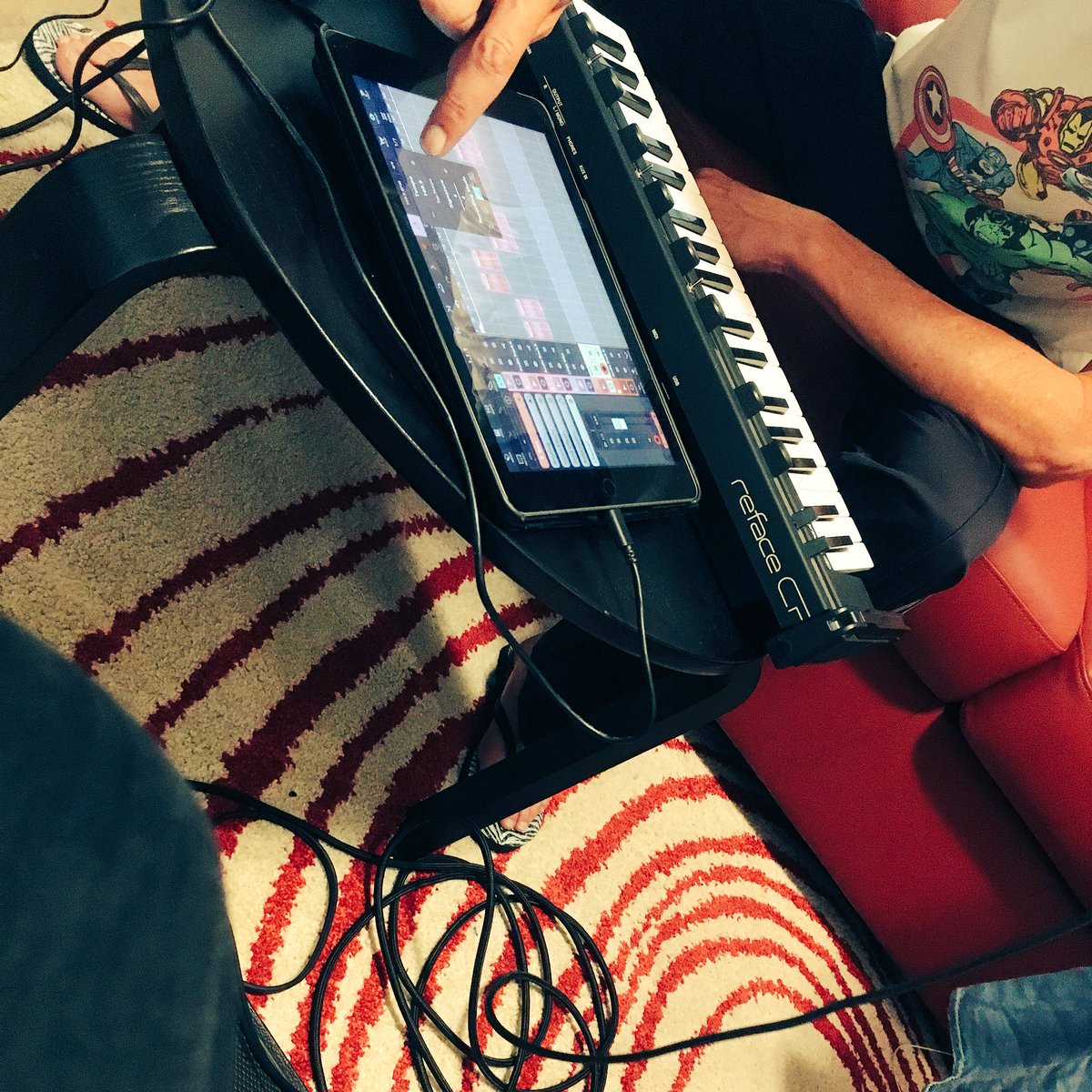 In the studio with the band today making my party anthem.