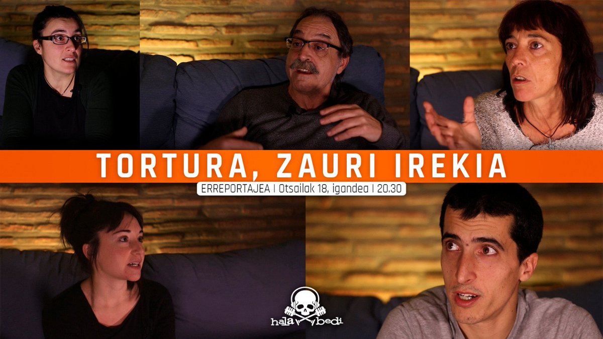 Trailer | "Tortura, zauri irekia" Ertzaintzak, Espainiako Poliziak edo Guardia Zibilak torturatutako belaunaldi ezberdinetako lau arabar bildu ditugu  halabedi.eus/2018/02/12/tor… Igandean 20:00etan Hala Bedin