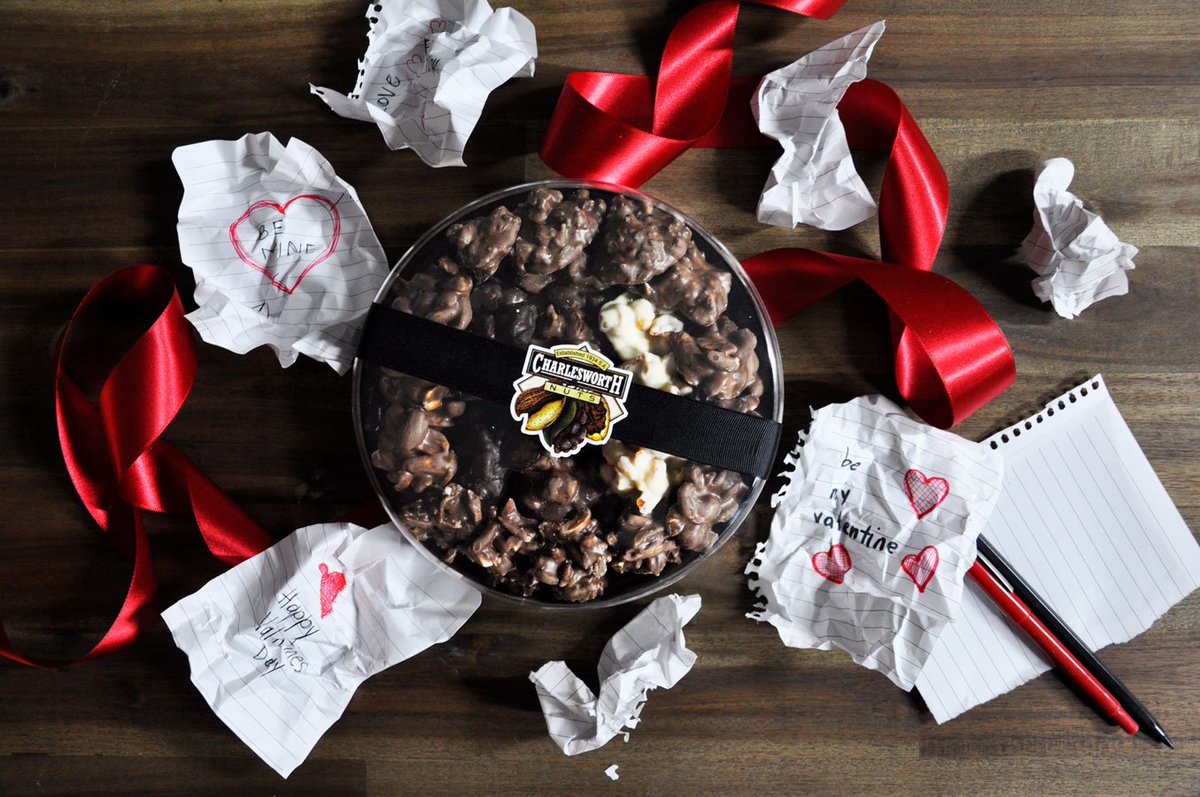 CharlesworthNut's tweet photo. Yes, Valentine's Day is just a sleep away & we know sometimes it's hard to say exactly how you feel. Two words is all you need... Charlesworth Nuts. #chocolateclusters #ichoosesa #valentinesday #iloveyou #bemine #valentine #chocolatelover #love https://t.co/r6GXoiLxPm https://t.co/AaFOEDyg5f