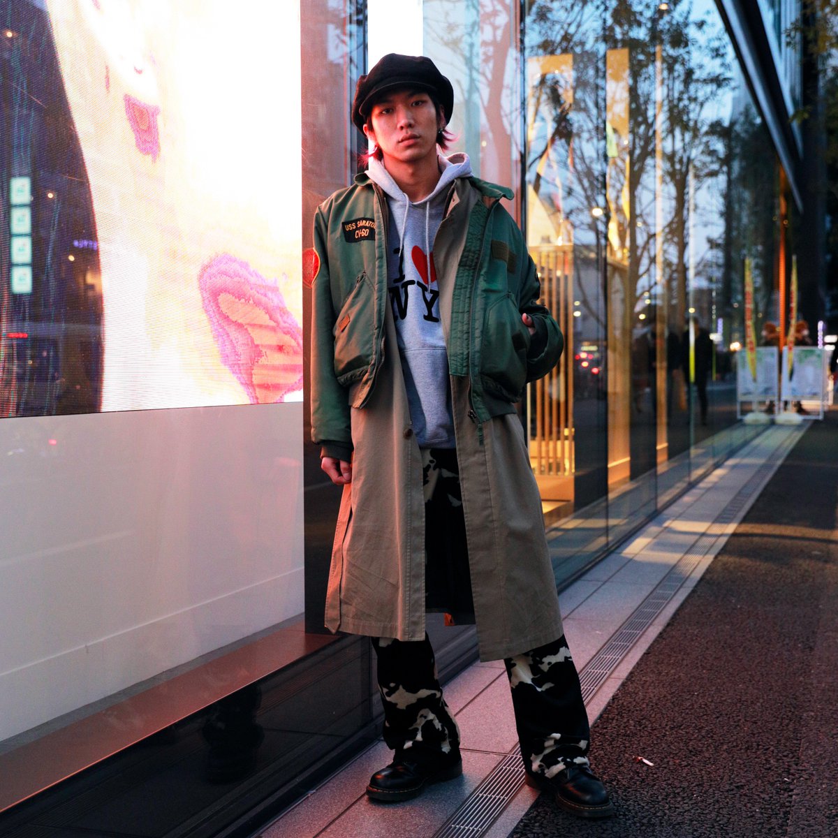 Droptokyo スナップさせていただいた デザイナーの原田寛之さん ジャケットは古着 シューズはdr Martens T Co Mphk8pt6sr