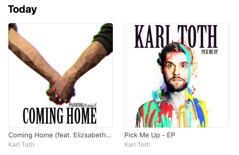danmas0n's tweet photo. My recent adds to my music library look like this today . . . so should yours. I co-wrote Coming Home with @KarlTothMusic &amp; @elizsabethmusic. So glad it's out for people to hear. https://t.co/DkoqsFrlE3