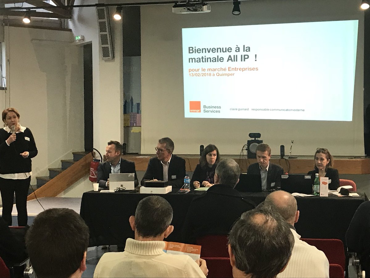 claire_guinard's tweet photo. Matinale #All IP pour les clients #Orange de l’Agence entreprises. #all-ip une réalité dès le 15/02 pour 14 communes de la zone de test sud Finistère autour de #concarneau. #Orange business #transformation IP  @franck zielonka, christelle chandelier, Aurélie Outin https://t.co/1y4jWDdvAG