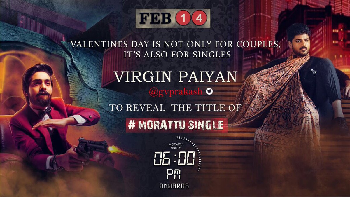Ganesan_S_'s tweet photo. Congrats @actor_shirish @i_harishmanik #Morrattusingle from #Feb14 https://t.co/nhhZ4x8U7c