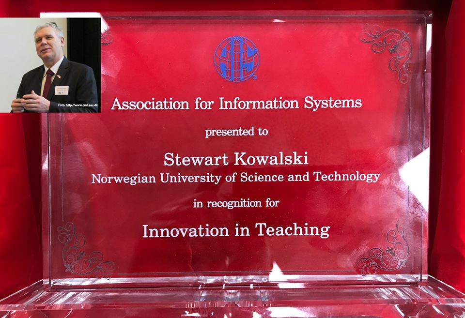 IIK_NTNU's tweet photo. Gratulerer til professor Stewart Kowalski med anerkjennelsen for Innovation in Teaching fra Association of Information Systems https://t.co/IhHk9Yjb75