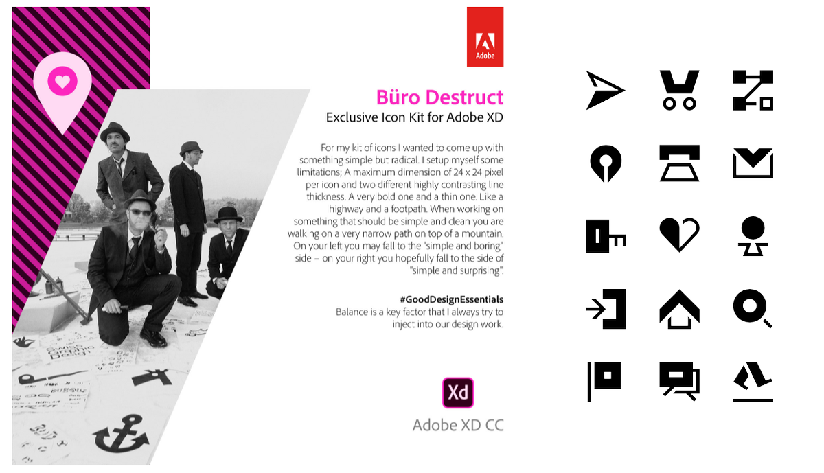 fubiz's tweet image. Creative Free Icons Kit for @Adobe XD adobe.ly/2ERtcn1 
#appchallenge #MadeWithXD