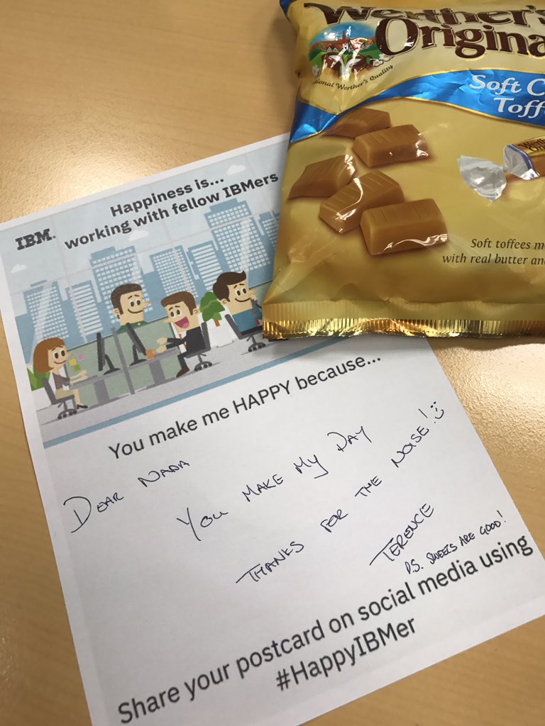 nadahaddad's tweet photo. Ahh great way to start the day with colleague appreciation #ihavealoudvoice #HappyIBMer @Terence_D_J https://t.co/aJCLZW4PBW