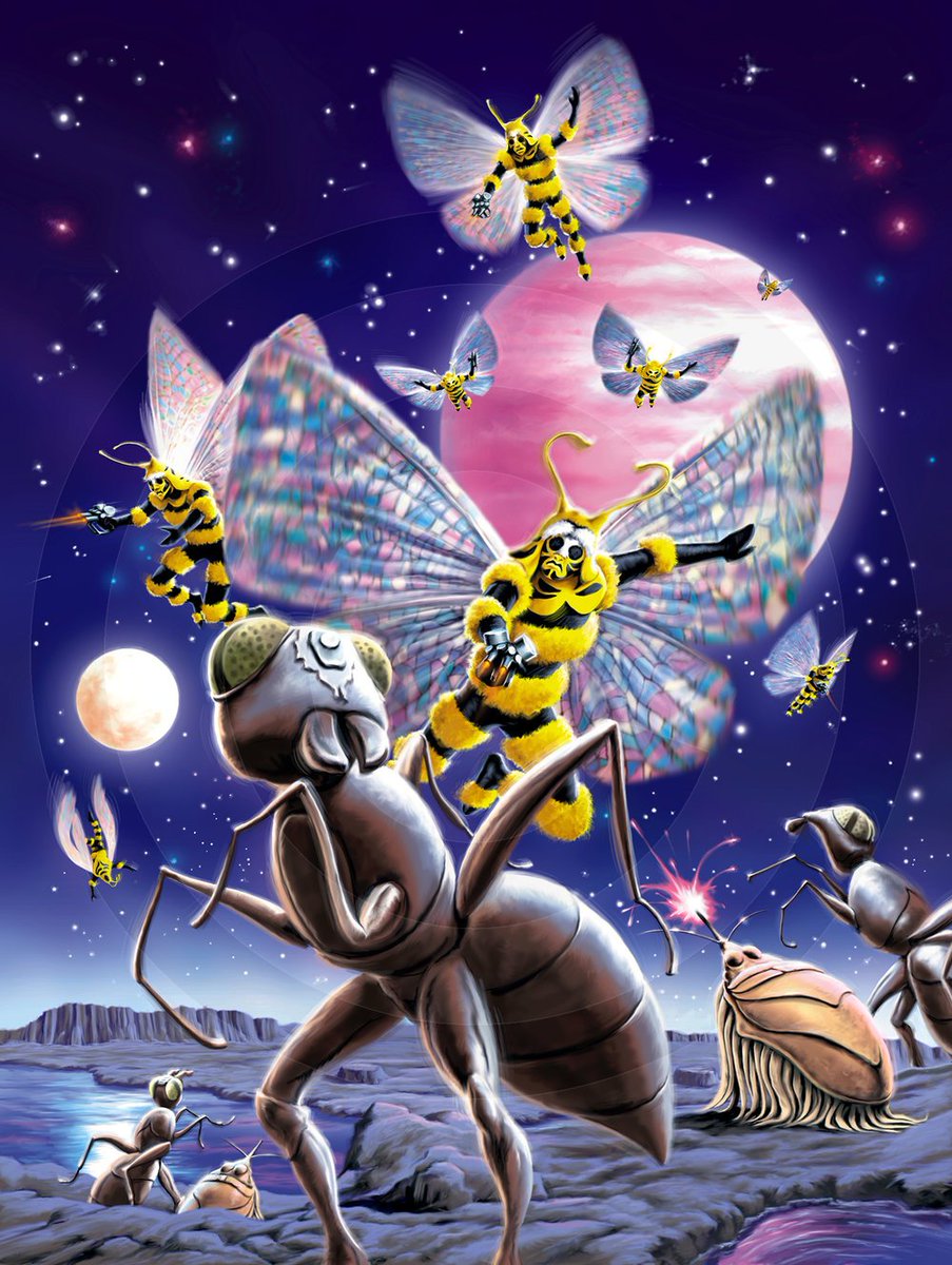 Uniquely_David's tweet photo. 53 years ago today the Doctor landed on #Vortis & we was introduced to #TheZarbi & #Menoptera for the first time #DoctorWho #TheWebPlanet - artwork by @TomTheDoodler / @LeeSullivanArt https://t.co/RtvxY5GpQ0