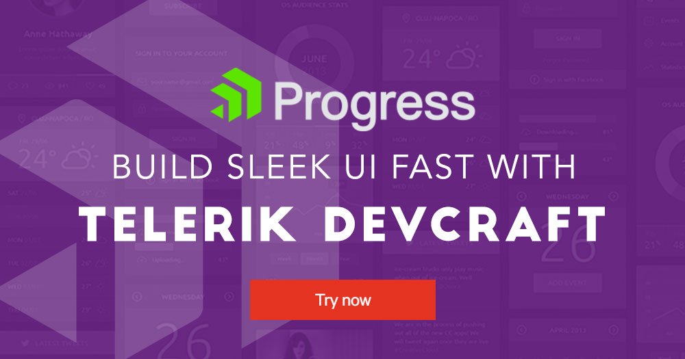 CsharpCorner's tweet image. Design modern and high-performant sleek UI in a fast and secure way for any platform. Download @Telerik #DevCraft and get an unparalleled technical support too. goo.gl/13Dp5v