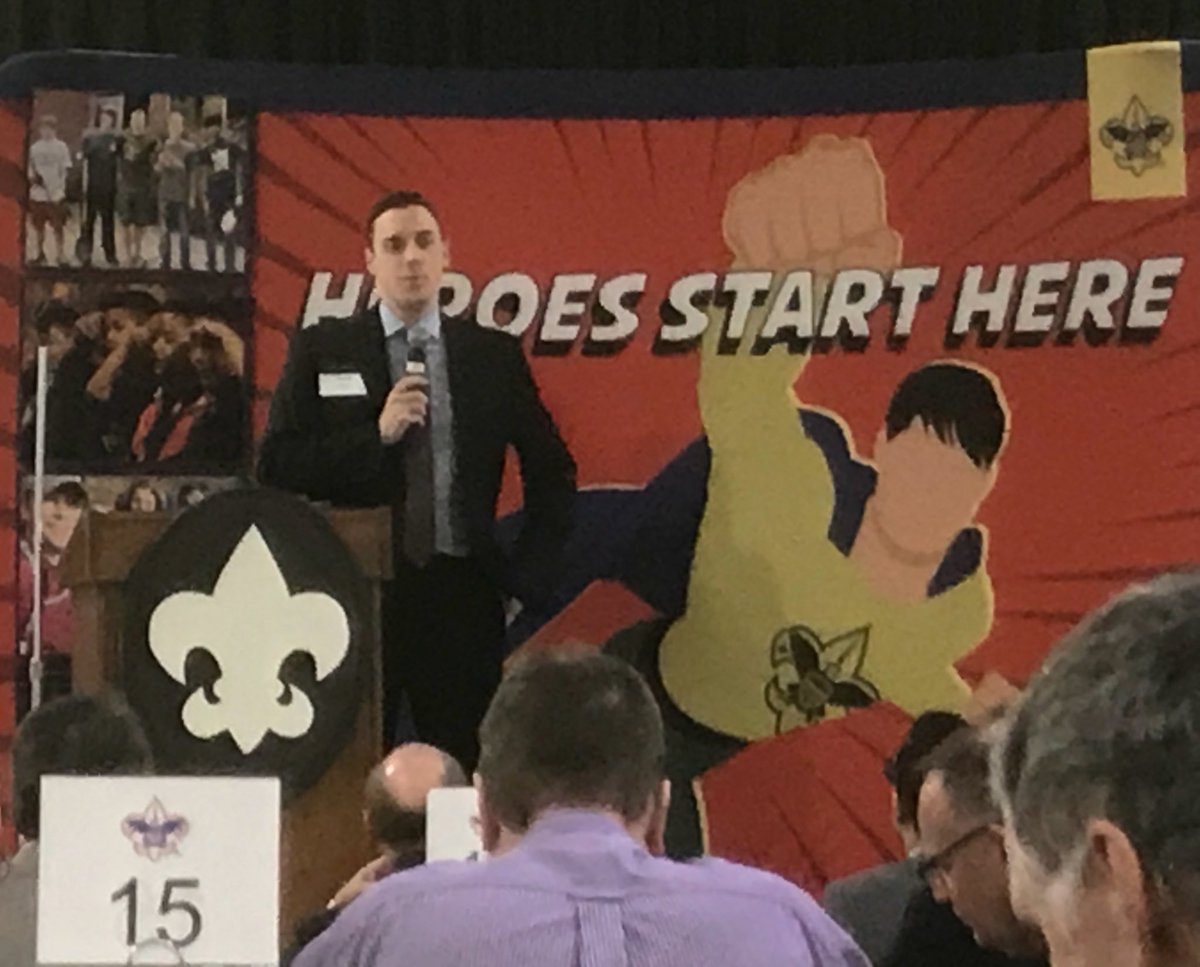 Great testimonial from Noblesville Graduate Kevin Faul at this mornings Mayor’s Breakfast for Scouting.  Wonderful way to start the day.