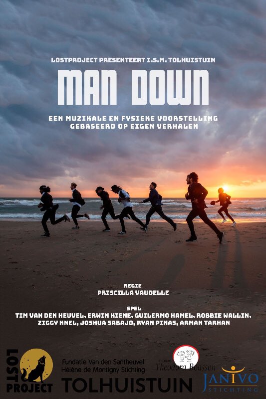 Zondag 18 feb: Man Down. /Lost Project. Man Down is een fysieke, muzikale en confronterende voorstelling over de man, gezien door de ogen van de vrouw. @tolhuistuin wintersbinnen.nl/omni_portfolio… #wintersbinnen