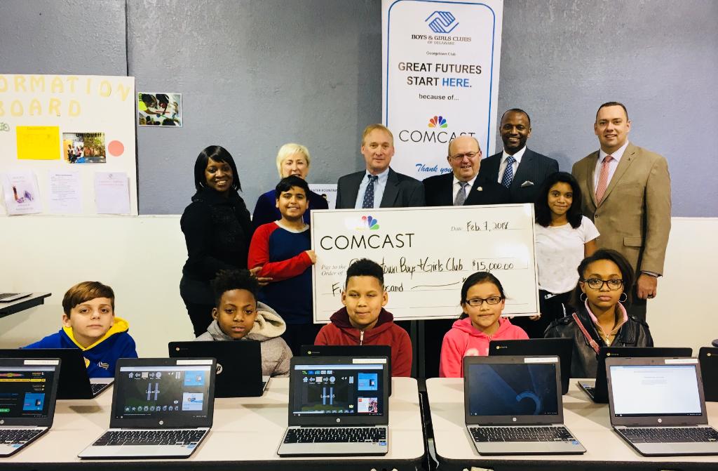 Comcast Foundation awards grant to Boys & Girls Clubs of Delaware:
comca.st/2nW4NFr @BGClubsDE @BrianPettyjohn @Georgetowndel @Chris_Comer1