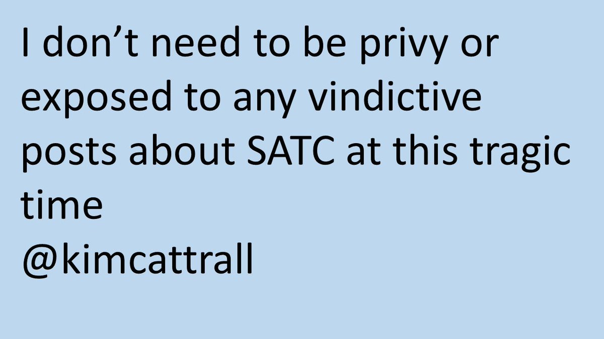 tonshalarke's tweet photo. @MattJisa #KimCattrall #sarahjessicaparker #satc #rip #justpitiful I'm going to have to go with the classy one and that's not Kim. Your energy would be best served focusing on your brother and giving him the honor he deserves #shameonyou #backfire #careersabotage https://t.co/f6y1CtzdXN