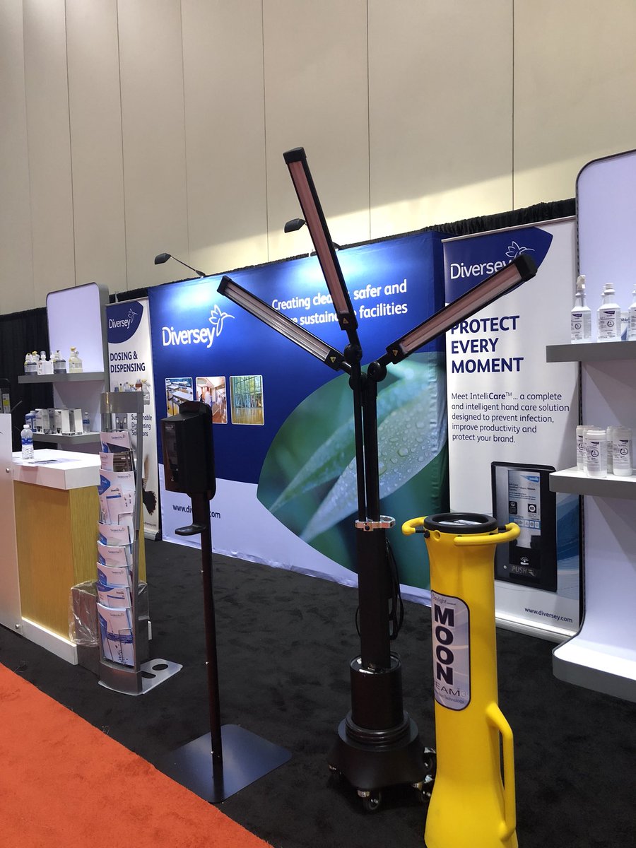 rtathree's tweet photo. Come see us at the #graingershow and learn about Moonbeam disinfection technology!  @diversey booth 117. https://t.co/Wbi1DQyRjJ