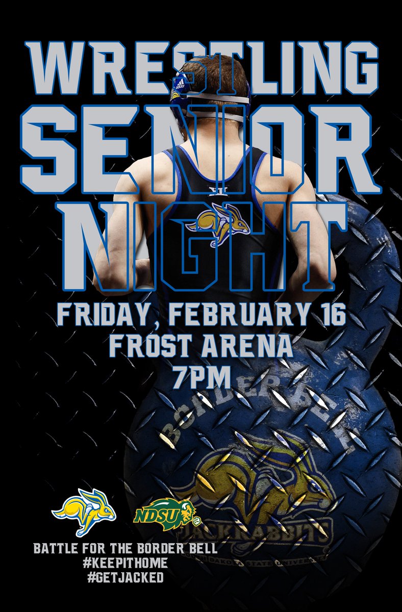 GoJacksWrestle's tweet image. It&apos;s another GREAT week to be a Jackrabbit! Did you know heading into this Friday&apos;s dual vs @NDSUwrestling the Jacks are:
💍UNDEFEATED in #BIG12 duals
🏆 won Border Bell last 2 years
🇺🇸 ranked 12th in the country 
🤼‍♂️ 6 ranked wrestlers in top-20

#GetJacked #KeepItHome