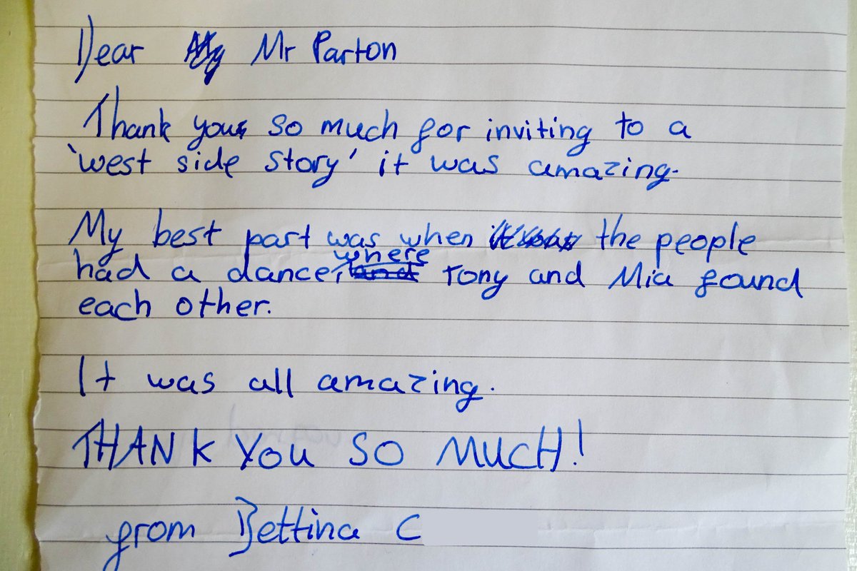 greatwalstead's tweet photo. Had a great afternoon last Thursday watching @BHillGirls @DramaBHillGirls West Side Story production and just wanted to say a huge thanks! The @greatwalstead children wanted to say thanks too, taking some time out of their busy schedules to pen/type some letters to Mr P. 👏 https://t.co/VPpdlKFdQ7
