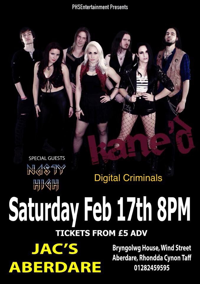 This Saturday Kane’d play Jacs as part of their European tour, supported by Nasty High and Digital Criminals
Aberdare is in for a treat don’t mis this one tickets £5 pre booked via ents24 or pay on the night
The city venue in a valleys town #livemusic #livemusicvenue #Aberdare