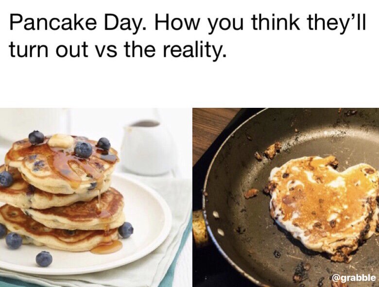 Grabble's tweet photo. Pancake problems 😭🥞 #Pancakes #PancakeFails #ShroveTuesday #PancakeDay #PancakeDay2018 https://t.co/6m2R9dS08K
