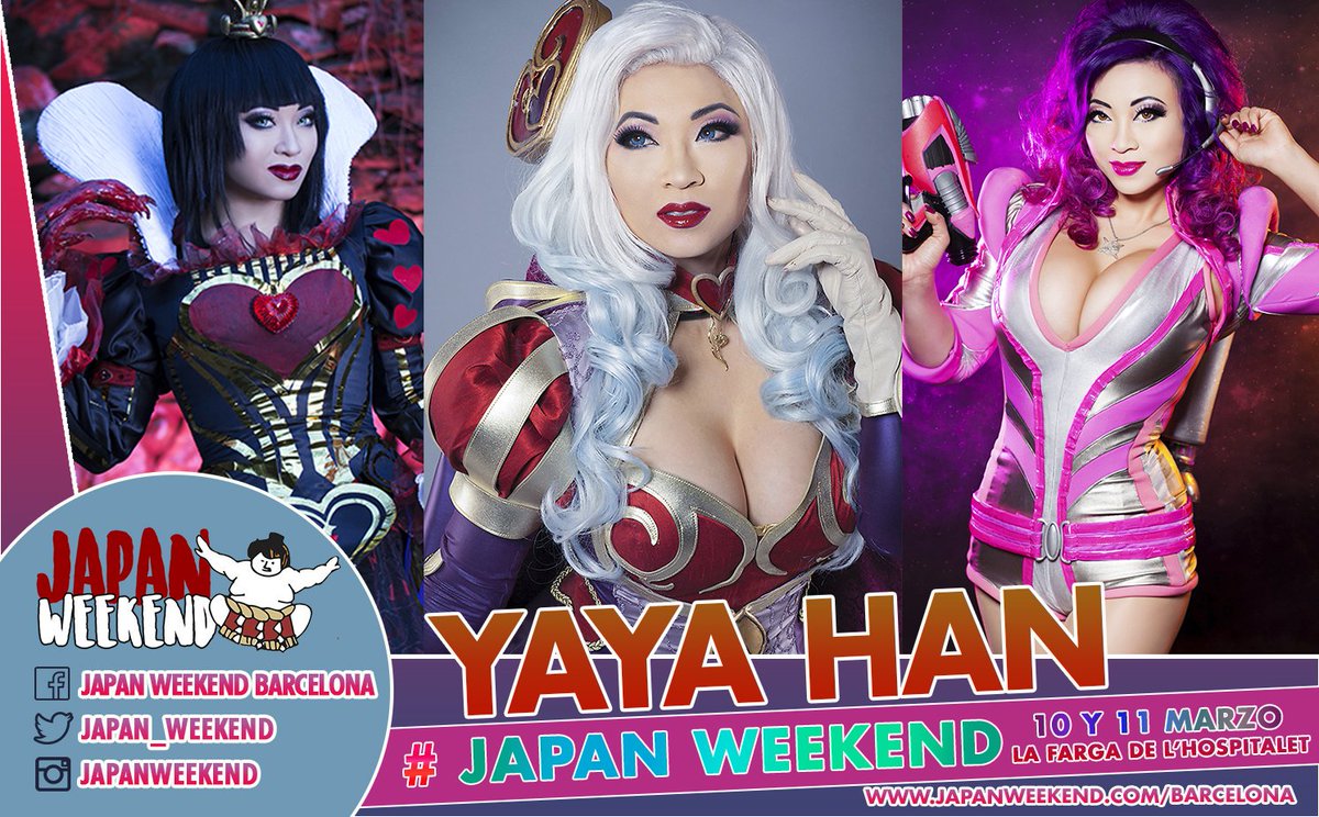 JW_Cosplay's tweet photo. ✨ ¡Os presentamos a la primera cosplayer invitada de Japan Weekend Barcelona, desde Estados Unidos, Yaya Han! ✨
No te la pierdas el 10 y 11 de marzo en La Farga de L’Hospitalet.
INFO: https://t.co/YOzvfgvgPT https://t.co/vT2mxzRdOd
