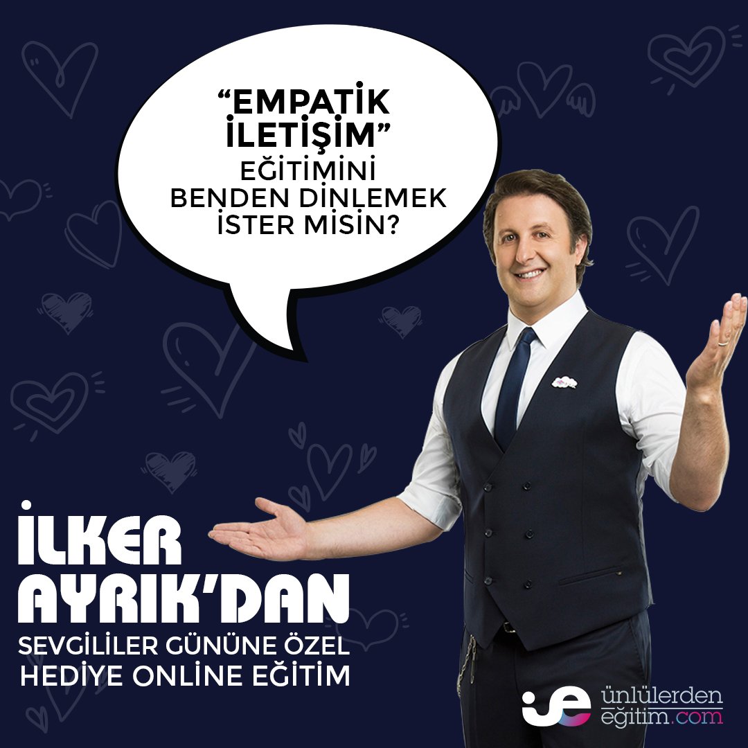 Sevgililer gününe özel İlker Ayrık'dan "Empatik İletişim" online eğitimi hediye!
Kampanya detayları için instagram hesabımızı ziyaret et, katılım koşullarını yerine getir, online eğitime sahip ol 🚀

#14subat #sevgililergunu #hediye #online #egitim #başarıyıtakipet #ilkerayrık