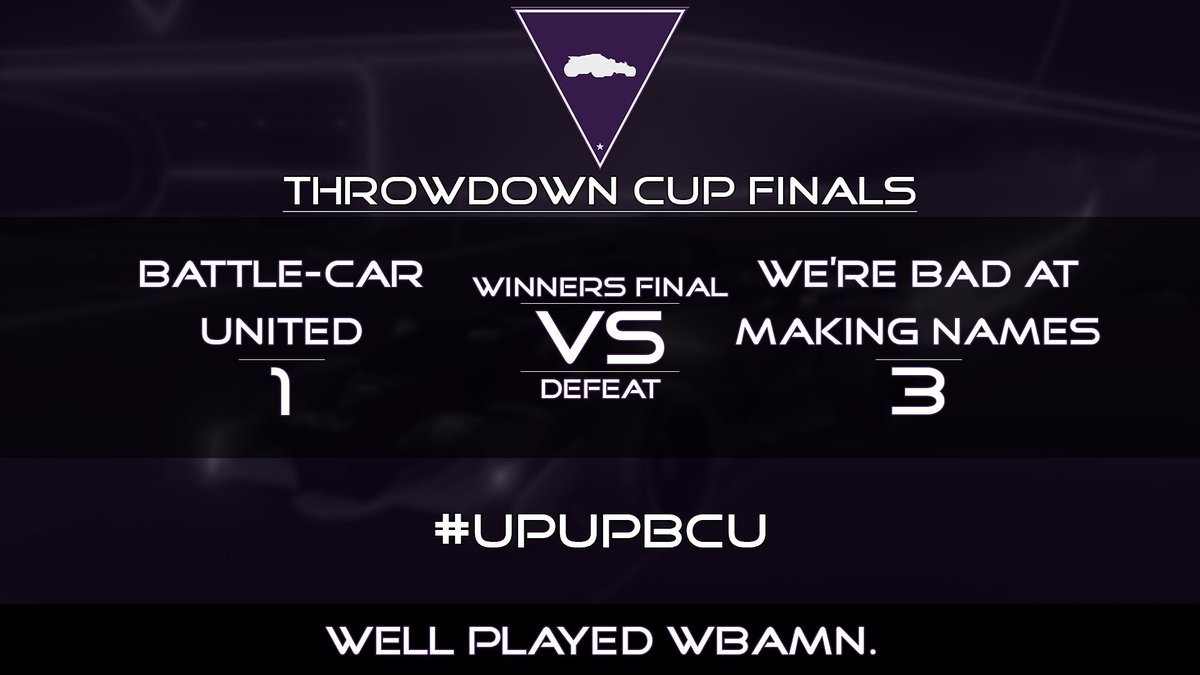 BattleCarUnited's tweet photo. #GGs. Our winners bracket run has come to an end after going down 1-3 against #We'reBadAtMakingNames.
We remain in the Losers Final awaiting our next opponent.
Come on lads, we'll bounce back! 💪
#UpUpBCU https://t.co/mfnShQzAhr