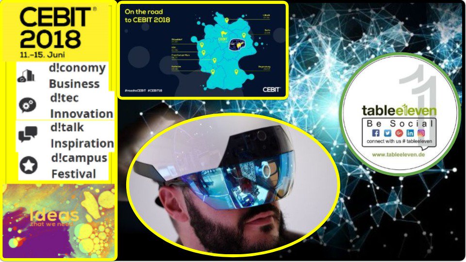 yoxy12U's tweet photo. #CEBIT18 Sie wollen einen begeisternden Auftritt - Wir helfen Ihnen erfolgreich dabei zu sein! Aussteller oder Sponsoren hit #tableeleven https://t.co/VUtMoCABNk
#roadtocebit Take-off Monday mit starkem Konferenzprogramm
Opening mit VR-Ikone Jaron Lanier https://t.co/R6d0uHm8Bu https://t.co/OluYLl0Xt6