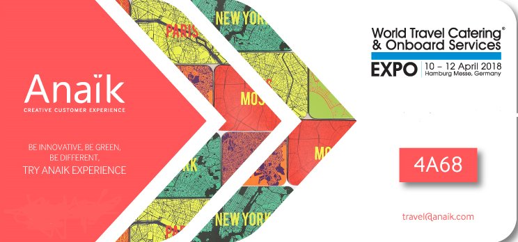 Anaik_company's tweet photo. Focus #Travel :Be #innovative, Be #green, Be #different, Try Anaik 's #experience #OnBoard !
Once again, Anaik will warmly welcome you this year @wtce_expo :
From 10 to 12 of April 2018 in #Hamburg , Germany. 
Let's meet us in 4A79 &amp; contact us ! https://t.co/U5BFz6IA69