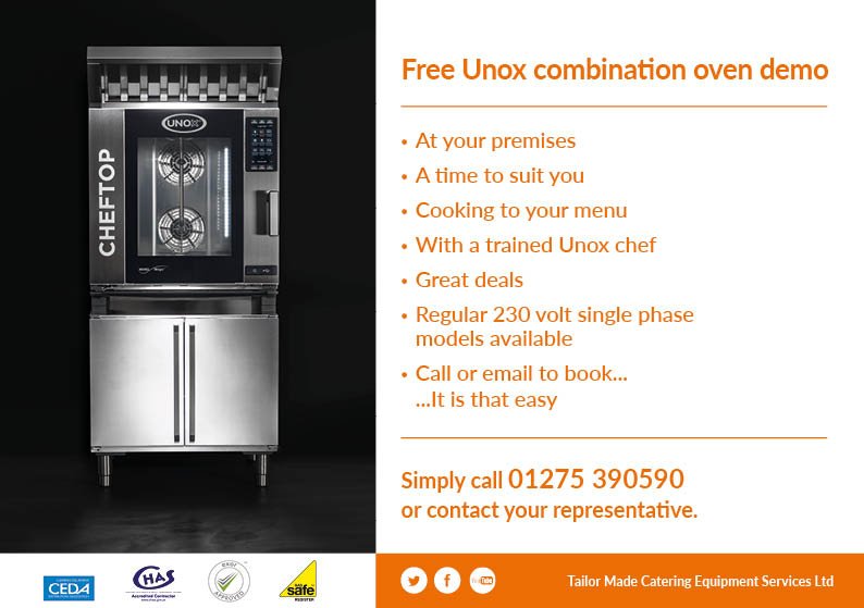 TailorMadeCES's tweet photo. If you would like to arrange a free demo of a fantastic Unox combi oven please call 01275390590, email: operations@tailormadeces.com or send a DM to us on Twitter   #Unox, #Offer #Freedemo #TuesdayWisdom https://t.co/eFGH1Bu62U