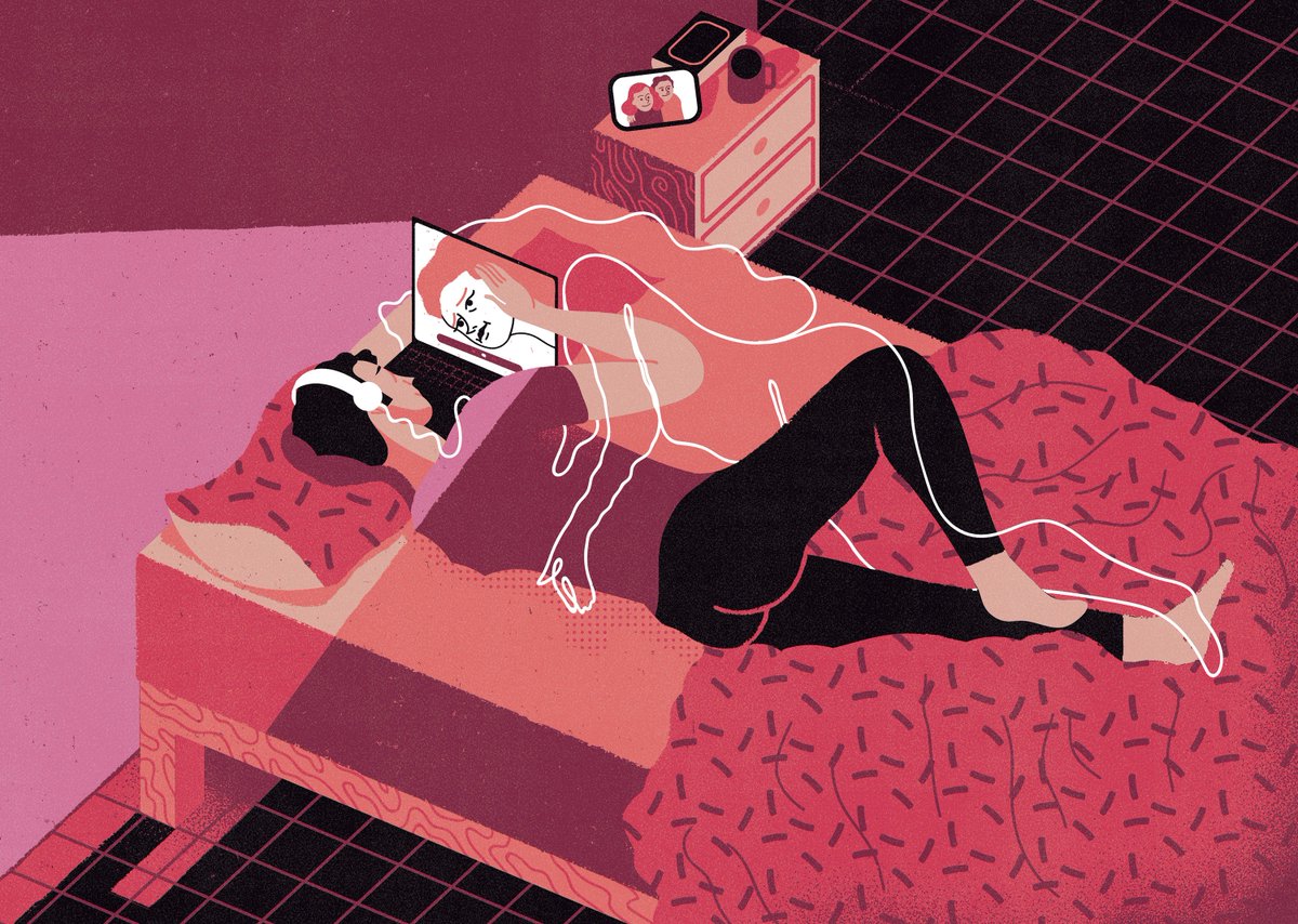 joan_alturo's tweet photo. Amor a distancia / Long distance love 💻❤️ Una de las 12 obras disponibles a la venta durante este mes en la galería el Diluvio Universal en Barcelona. ✨#illustration #ilustración #ValentinesDay https://t.co/kSWLISwe9r