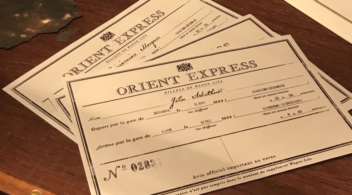 Agatha Christie Ahh That S The Ticket Props From Motoemovie On Board The Actual Orient Express Orientexpressmovie