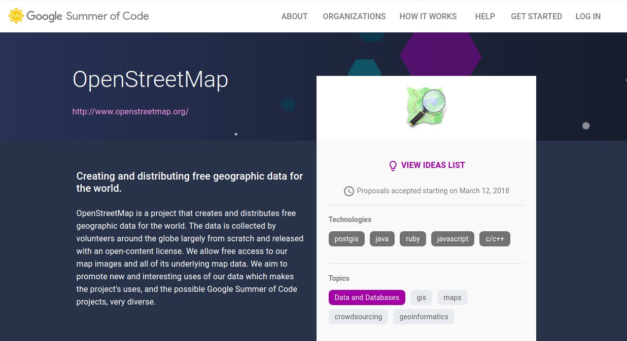 OpenStreetMap on X: OpenStreetMap got accepted to the Google Summer of Code  again!  Interested?  See our  project ideas at  or propose your own #GSoC   / X