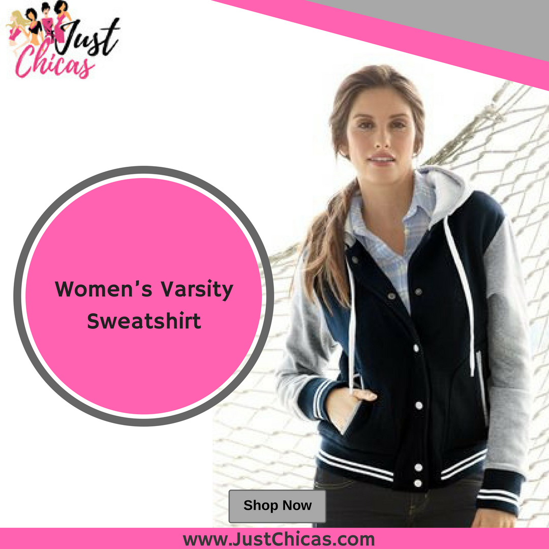Just_Chicas_'s tweet photo. Check out our incredibly #comfortable and #stylish Varsity #Sweatshirt for #women’s at Women #favorite #Online #Shopping destination  https://t.co/cAI7QMMrY7  We carry all the latest #styles from all your favorite #brands at an affordable price. Make a Visit Today!! https://t.co/Z1sFztYfv3